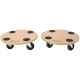 Miscool Ami 500 lbs. Round Heavy-Duty Wood Dolly, Furniture Moving Dolly (2-Pieces) GCYCH10Y7452