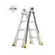 Gorilla Ladders 18 ft Reach Aluminum Multi-Position Ladder with Tool Hangers, 300 lbs. Load Capacity, Type IA Duty Rating GMPXA-18
