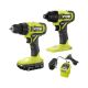RYOBI ONE+ 18V Cordless 2-Tool Combo Kit with Drill/Driver, Impact Driver, 1.5 Ah Battery, and Charger