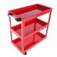 Otryad 200 cu. ft. Steel Garden Cart, Tool Cart on Wheels, 3-Tier Rolling Mechanic Tool Cart, Heavy-Duty Steel Utility Cart