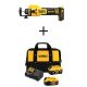 DEWALT 20V XR Lithium-Ion Cordless Rotary Drywall Cut-Out Tool with 20V MAX XR Premium 6.0Ah and 4.0Ah Batteries and Charger