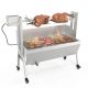 Karl home 35 in. Stainless Steel Rotisserie Roaster (Supports Manual and Motorised)