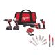 Milwaukee M18 18V Lithium-Ion Cordless Combo Kit with Two 3.0Ah Batteries, Charger, Tool Bag (4-Tool) with SAWZALL Blade Set