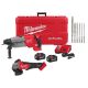Milwaukee M18 FUEL ONE-KEY 18V Lith-Ion Brushless Cordless 1-1/4 in. SDS-Plus Rotary Hammer w/(2) 6.0 Ah Bat & Drill Bit Set