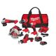 Milwaukee M18 18-Volt Lithium-Ion Brushless Cordless Combo Kit (4-Tool) with 2-Batteries, 1-Charger with 4-1/2 in./5 in. Grinder
