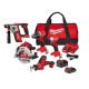 Milwaukee M18 18-Volt Lithium-Ion Brushless Cordless Combo Kit (4-Tool) with 2-Batteries, 1-Charger and Tool Bag with Flood Light