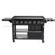 Royal Gourmet 44 in. 6-Burner Flat Top Propane Gas Grill Griddle with Foldable Side Shelves, 954 sq. in. 78,000 BTU, Black