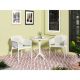 Tenleaf 3-Piece Antique White Plastic Outdoor Bistro Bar Set