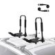 VEVOR Kayak Roof Rack 1 Pair J-Bar Soft Roof Rack Quick Folding Top Mount Tie Down Carrier for kayak Surf Board, 1 Kayak