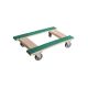 Amucolo 1000 lbs. Capacity 30 in. x 18 in. Hardwood Rubber Mash Top Dolly Fair-CYB1-231