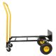 Boosicavelly 330 lbs. D Hand Truck Dual Purpose 2-Wheel Dolly Cart and 4-Wheel Push Cart with Swivel Wheels BOQDXHT01BY