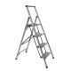 XTEND+CLIMB 4-Step 9.5 ft. Reach Slimline Aluminum Light Step Stool, Type I- 250 lbs. Load Capacity ANSI Ceritified SL4H Light