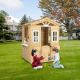 Thanaddo Outdoor Wooden Playhouse for Kids Garden Adventures Cottage, with Working Door, Windows, Flowers Pot Holder