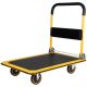 660 lbs. Truck Hand Flatbed Cart Dolly Folding Moving Push Heavy-Duty Rolling Truck in Yellow 1640-4