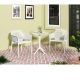 Unbranded 3-Piece Plastic Outdoor Bistro Set in Antique White
