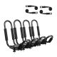 VEVOR Kayak Roof Rack 4 Pair J-Bar Soft Roof Rack Top Mount Tie Down Carrier for kayak Surf Board Mount on Car, black