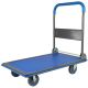 660 lbs. Blue Platform Truck Hand Truck Foldable Dolly Cart for Moving Easy Storage and 360-Degree Swivel Wheels TRA-OO2