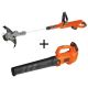 BLACK+DECKER 20V MAX Cordless 2-in-1 String Trimmer/Edger and 90 MPH 320 CFM Leaf Blower with (2) 2Ah Battery & Chargers