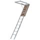 Louisville Ladder 7 ft. 8 in. to 10 ft. 3 in. 25.5 in. x 54 in. Fire Rated Door Aluminum Attic Ladder, Type IAA, 375 lbs. Load Capacity AL2540MG-FT