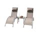 OLUMAT 3-Piece Aluminum Outdoor Serving Bar Set with Metal Side Table, khaki
