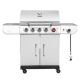 Royal Gourmet 5-Burner Propane Gas Grill Stainless Steel Cabinet Style with 61,000 BTU Output, Silver