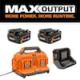 RIDGID 18V MAX Output Starter Kit with (2) 4.0 Ah MAX Output Batteries and Charger with 18V 6-Port Charger AC8609340SB-AC86096