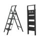 Tatayosi 4-Step Steel Folding Step Stool Ladder 330 lbs. Load Capacity Type IA Duty Rating (6.72 ft. Reach Height), Black P-CT-F4-T4B
