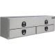 Buyers Products 21 in. x 18 in. x 72 in. Diamond Tread Aluminum Heavy-Duty Flatbed Contractor with Lower Drawers