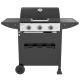 Royal Gourmet 3-Burner BBQ Liquid Propane Gas Grill with Front Spice Rack, 2 Side Shelves and Hooks, Cart Style, Black, for Outdoor