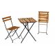 Ecostake 3 Pieces Teak Patio Outdoor Furniture Wood Bistro Set