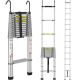 VEVOR Telescoping Ladder, 18.5 ft. Aluminum One-button Retraction Extension Ladder, 400 lbs. Capacity with Non-slip Feet SSLTQ185190KGN6RJV0-0730