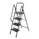 Tidoin 4.5 ft. Black Steel Folding 4 Step Ladder (7 ft. Reach), 500 lbs. Load Capacity Ladder-YD-015