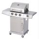 GASONE Deluxe 3 Burner Propane Gas BBQ Grill in Stainless Steel with Side Burner