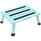 Angel Sar 1000 lbs. Green Aluminum Step Stool with Non-Slip Rubber Feet and Platform Mat, Adjustable Height Aluminum RV Step TI97YH04