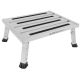 Angel Sar 1000 lbs. Silver Aluminum Step Stool with Non-Slip Rubber Feet and Platform Mat, Adjustable Height Aluminum RV Step FO11DX63