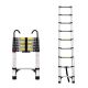Amucolo 8.5 ft. Aluminum Multi-Purpose Folding Telescoping Extension Ladder with Hooks and Triangular Support Frame SEC-CYW2-103