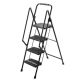 Amucolo 4.5 ft. 4-Step Steel Light-weight Folding Multi-Purpose Step Ladder Step Stool with Safety Handle (8 ft. Reach) SEC-CYW2-130