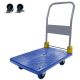 Miscool 440 lbs. Capacity Platform Truck Flatbed Cart Heavy Duty Steel Foldable Push Cart Dolly with Swivel Brake Casters HPHC-440AU-BU22