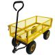 Miscool Anky 300 lbs. Capacity Removable Sides Matel Steel Mesh Heavy-Duty Utility Wagon Outdoor Garden Cart HGC-001A-YL-22