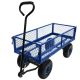 Miscool Anky 300 lbs. Capacity Removable Sides Matel Steel Mesh Heavy-Duty Utility Wagon Outdoor Garden Cart HGC-001A-BU-22
