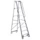 Louisville Ladder 8 ft. Aluminum Mobile Platform Step Ladder, 14.17 ft. Reach Height, ANSI, Type IA, 300 lbs. Load Capacity AP5008