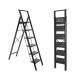 maocao hoom 6.5 Reach, 6-step Folding Aluminum ladder 330 lbs. Load Capacity with handrails suitable for home, kitchen, black ctcxyA4-L6B
