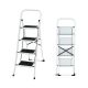 Kahomvis Folding Step Stool, 4 Step Metal Step Ladder (9 ft. Reach), 330 lb. Load Capacity Type IA Duty Rating Ladder-LKF-T4W