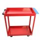 Tatayosi Heavy Duty Steel Utility Cart, Tool Cart on Wheels, Industrial Service Cart for Garage, Warehouse, Workshop in Red P-DJ-P220206