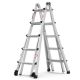 5-in-1 22 ft. Aluminum Multi Position Ladder(27 ft. Reach Height) with Wheels 300 lbs. Load Capacity Type IA Rating Duty io-5