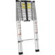 18.5 ft. Aluminum Telescoping Extension Ladder 1-button Retraction Collapsible Ladder, 400 lbs. Capacity io-26