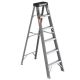 Amucolo 5.75 ft. Gray Fiberglass Step Ladder (11 ft. Reach Height) with 250 lbs. Load Capacity FSH-CYW2-4172