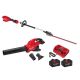 Milwaukee M18 FUEL 18V Pole Articulating Hedge Trimmer with Dual Battery Blower, (2) 8.0 Ah FORGE Battery, Charger 3012-20-48-59-1888-2824-20