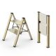 Angel Sar Reach 23.6 in. 300 lb. Aluminum Gold 2-Step Ladder, Portable Folding Ladder with Anti-Slip Wide Pedal for Kitchen Office DI23SA98