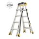Gorilla 19 ft. Reach Aluminum Multi-Position Ladder with New Speed Locks, Wheels, Project Top and Bucket, 375 lbs. Load Cap GMPXT-19B-COM